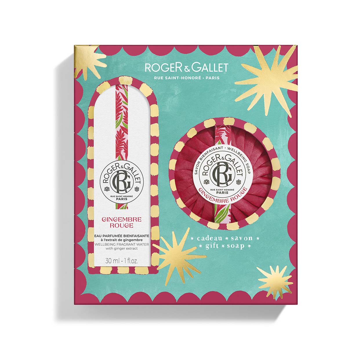 Roger & Gallet - Red Ginger - Set Wellbeing Fragrant Water 30ml + Soap 100g