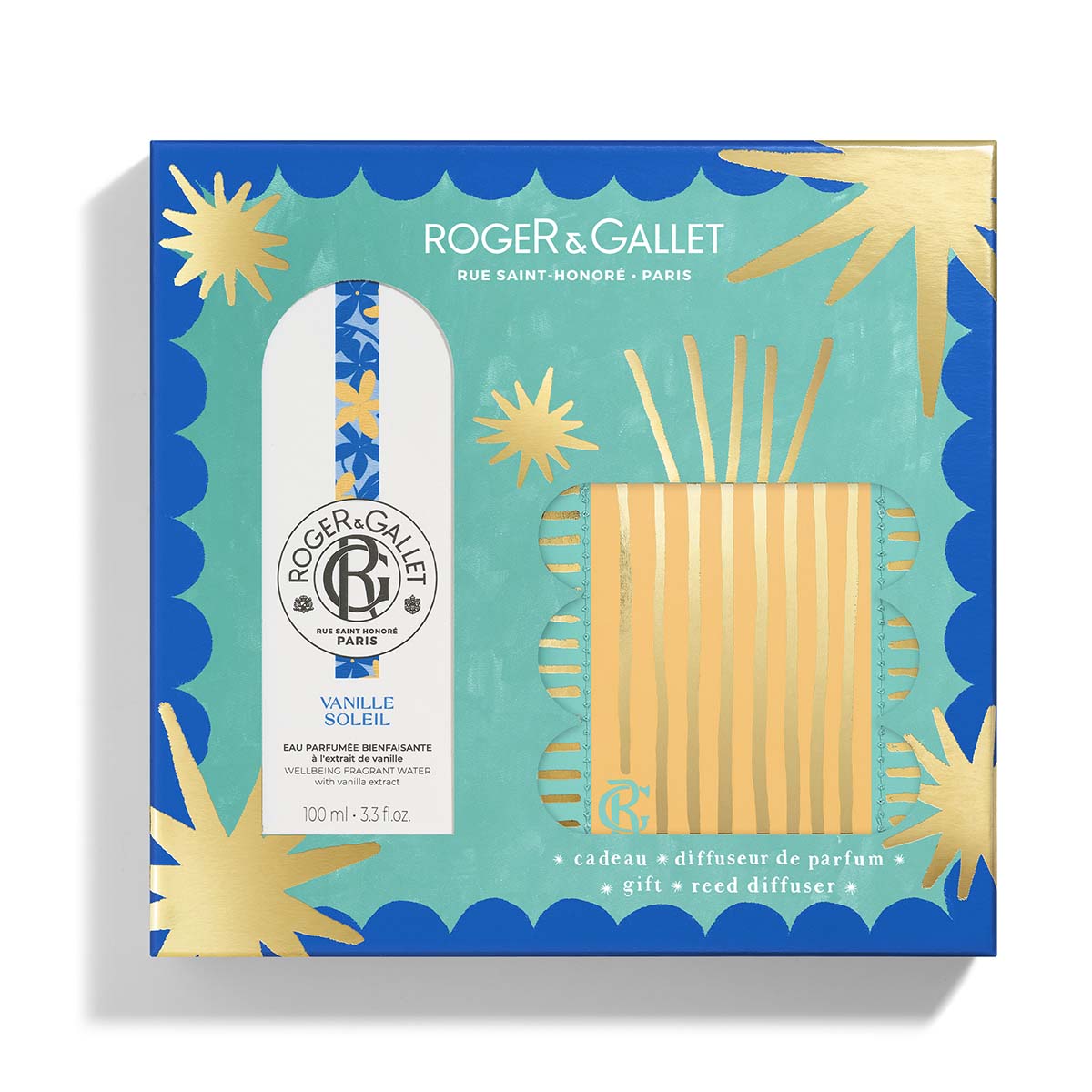 Roger & Gallet - Set Vanille Soleil - Wellbeing Fragrant Water 100ml + Diffuser