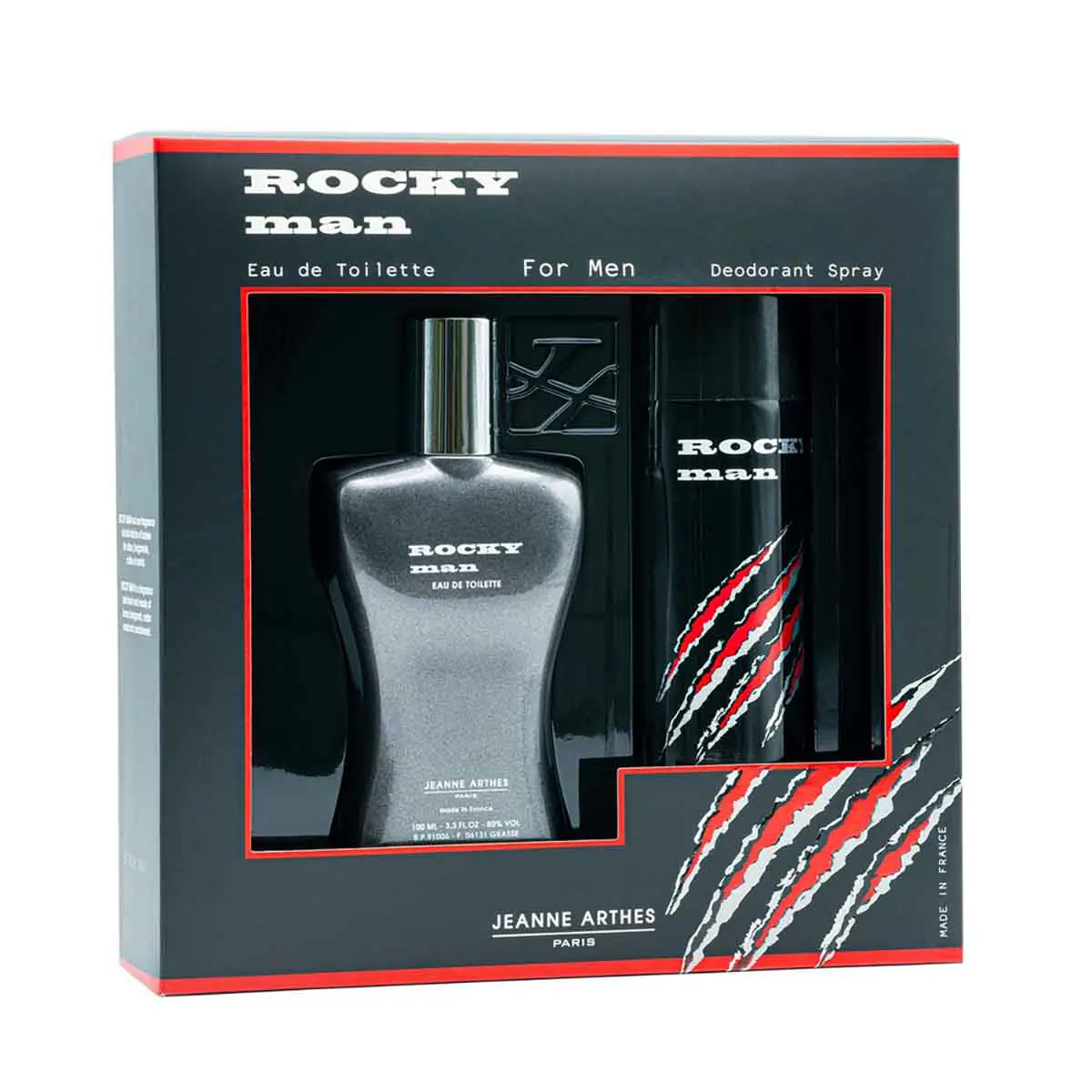 JEANNE ARTHES - ROCKY MAN  EDT 100ML  +  DEODORANT 200ML