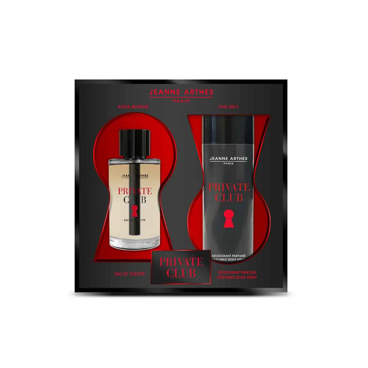 JEANNE ARTHES - PRIVATE CLUB  EDT 100ML  +  DEODORANT 200ML