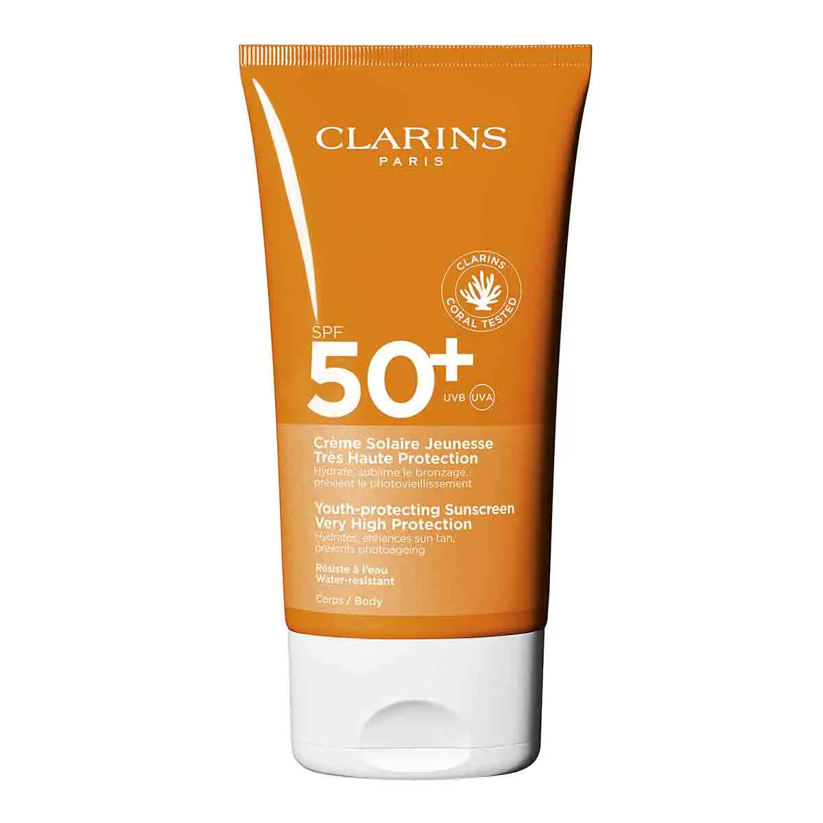 Clarins - SUNCARE Crème Solaire Jeunesse Très Haute Protection SPF 50+ Protection solaire Corps UVA/UVB 50+ 150 ml