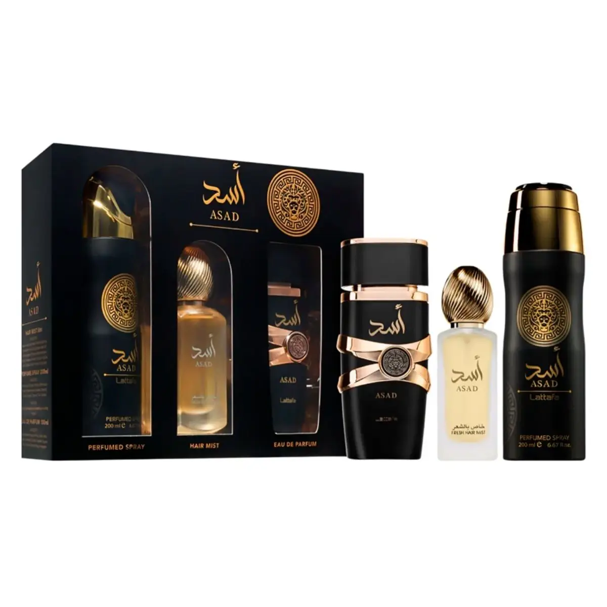 Lattafa - Asad For Men - Coffret Eau de Parfum 100ml + 2 produits